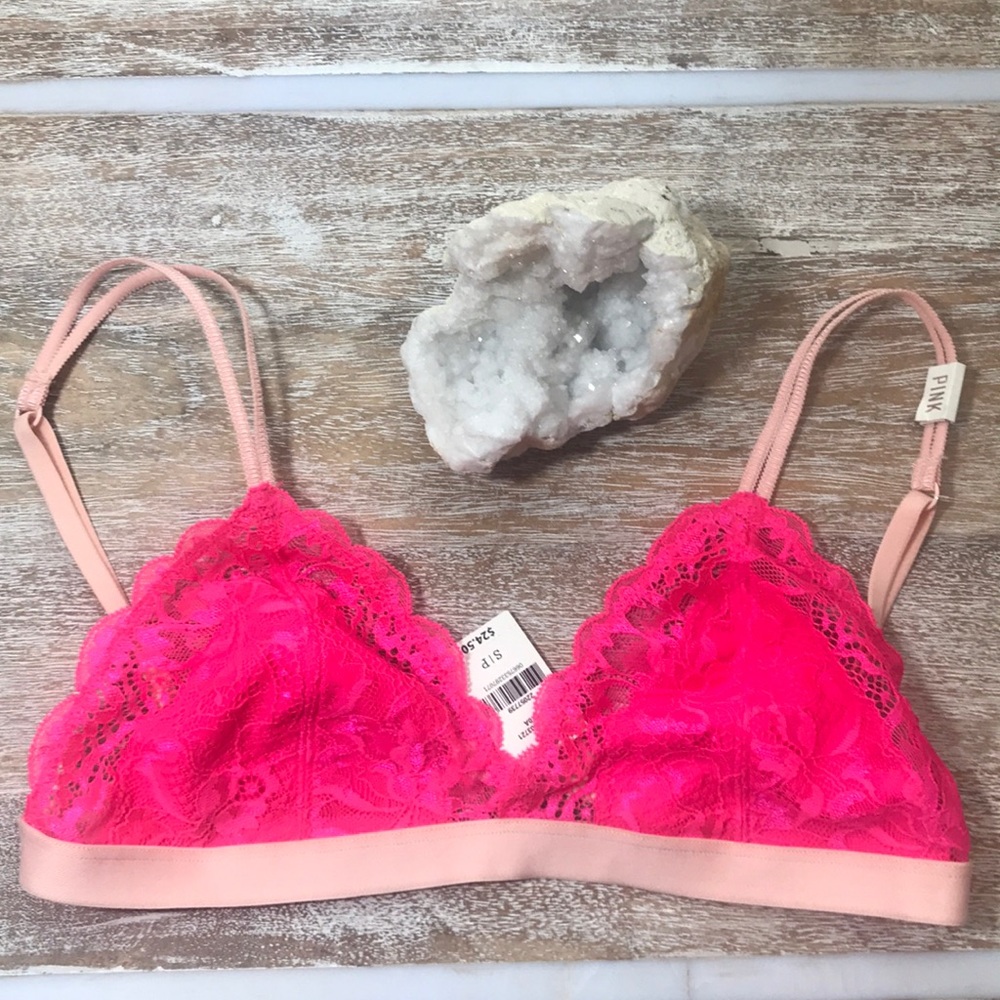 NWT PINK Victoria’s Secret bralette S/P